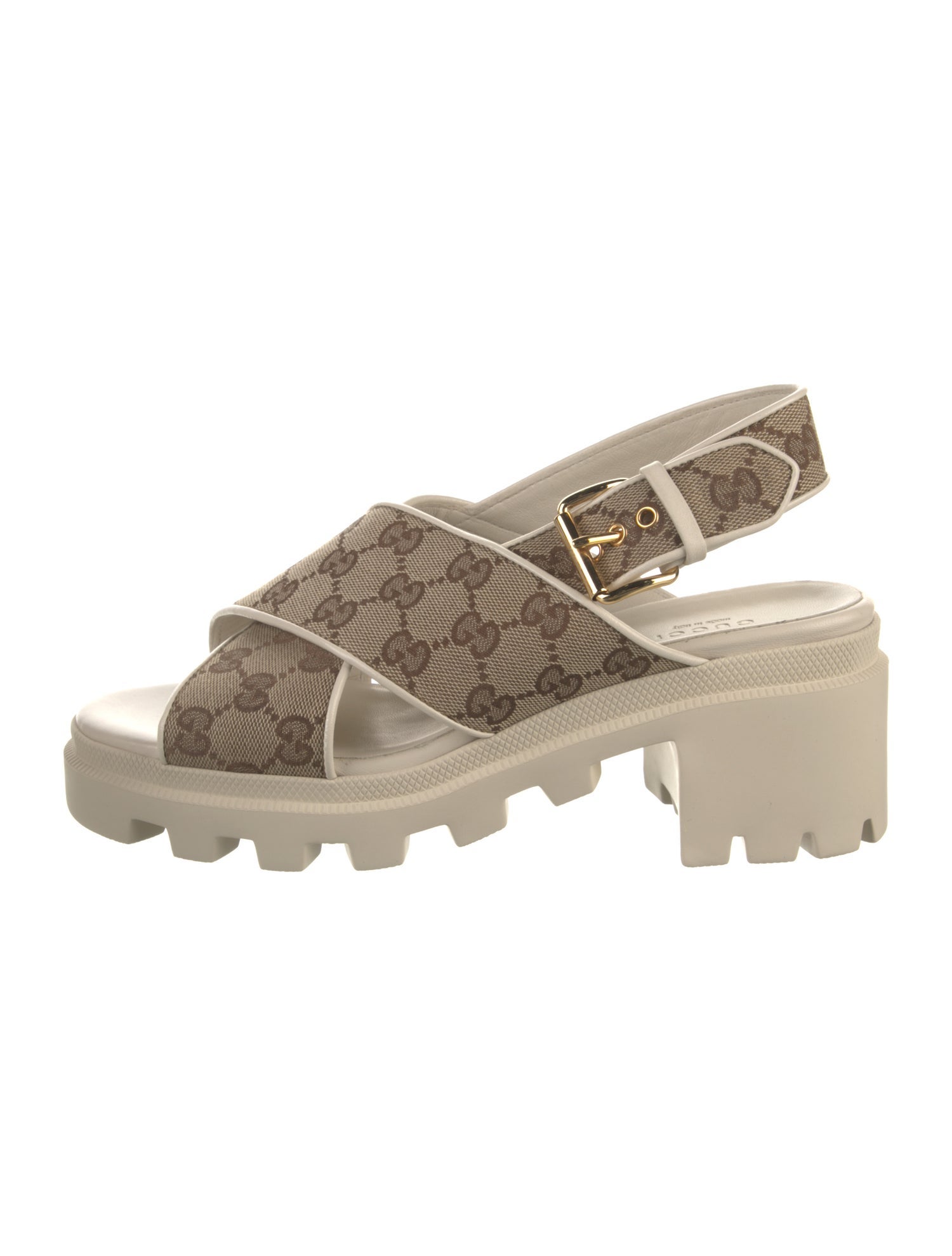 Gucci GG Canvas Canvas Slingback Sandals